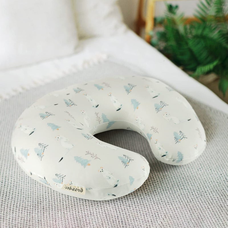 GRSSDER Nursing Pillow Cover Stretchy Minky Removable Nursing Covers for Breastfeeding Pillows, Ultra Soft Comfortable Slipcover for Boy and Girls, Cute Wild Forest Mongooses Pattern - Image 3